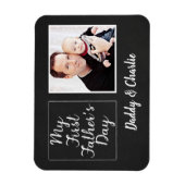 Mein erstes Vatertag Chalkboard Foto Magnet (Vertikal)