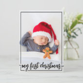 Mein erstes vertikales Weihnachts-Foto Feiertagskarte (Stehend Vorderseite)