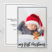Mein erstes vertikales Weihnachts-Foto Feiertagskarte (Vorne/Hinten)