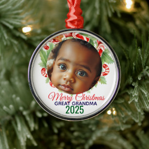 Mein erstes Weihnachten 2025: Personalisiertes Fot Ornament Aus Metall