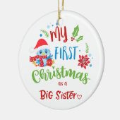 Mein erstes Weihnachten als Foto/Jahr der großen Keramik Ornament (Links)