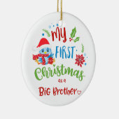 Mein erstes Weihnachten als Foto/Jahr des großen Keramikornament (Rechts)
