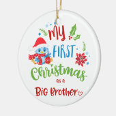 Mein erstes Weihnachten als Foto/Jahr des großen Keramikornament (Links)