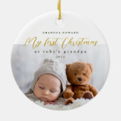 Mein erstes Weihnachten als Großvater Foto und Jah Keramik Ornament (Hinten)