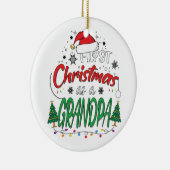 Mein erstes Weihnachten als Großvater Funny New Op Keramik Ornament (Rechts)