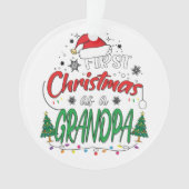 Mein erstes Weihnachten als Großvater Funny New Op Ornament (Vorderseite)