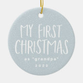 Mein erstes Weihnachten als Großvater personalisie Keramik Ornament (Vorne)