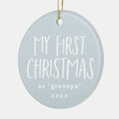 Mein erstes Weihnachten als Großvater personalisie Keramik Ornament (Links)