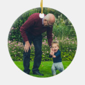 Mein erstes Weihnachten als Großvater personalisie Keramik Ornament (Hinten)