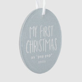 Mein erstes Weihnachten als Großvater personalisie Ornament (Vorderseite)