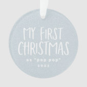 Mein erstes Weihnachten als Großvater personalisie Ornament (Vorderseite)