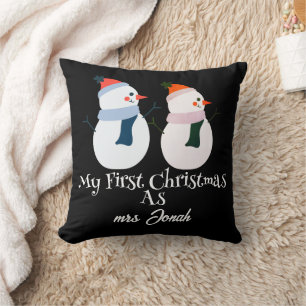 Mein erstes Weihnachten als Herr und Frau Frischve Kissen