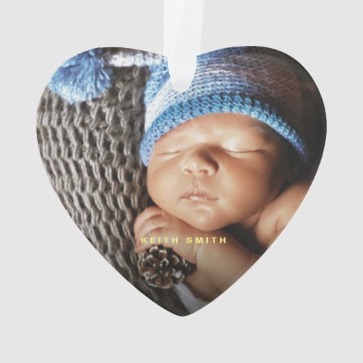 Mein erstes Weihnachten als Mama-Herz-geformtes Ornament (Rückseite)