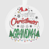 Mein erstes Weihnachten als Oma Funny New Oma Ornament (Vorderseite)