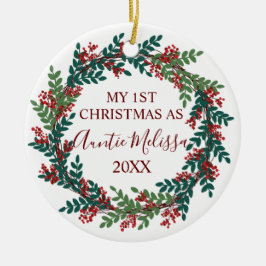 Mein erstes Weihnachten als Tantentagsfest Weihnac Keramik Ornament