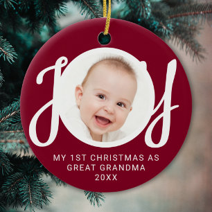 Mein erstes Weihnachten als Urgroßmutter Foto Maro Keramik Ornament