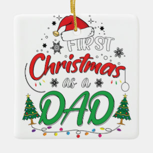 Mein erstes Weihnachten als Vater, der den neuen P Keramikornament