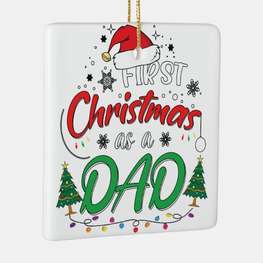 Mein erstes Weihnachten als Vater Funny New Daddy Keramikornament (Rechts)