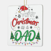 Mein erstes Weihnachten als Vater Funny New Daddy Keramikornament (Links)