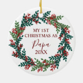 Mein erstes Weihnachten als Weihnachten des Papste Keramik Ornament (Hinten)