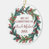 Mein erstes Weihnachten als Weihnachtsfeiertag Keramik Ornament (Links)