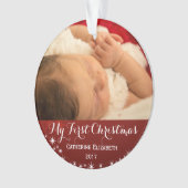 Mein erstes Weihnachten - Baby-erstes Ornament (Vorderseite)