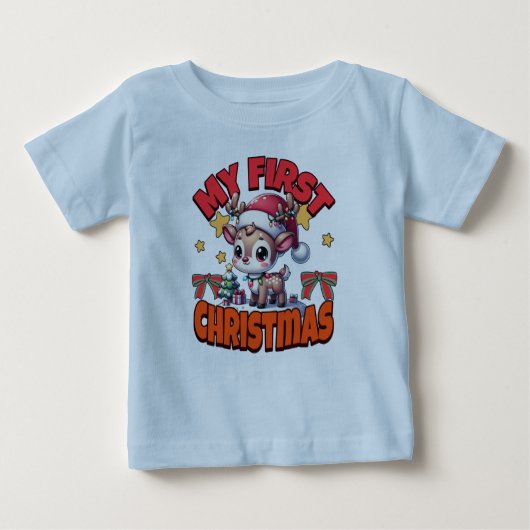 Mein erstes Weihnachten - Baby Fawn Delight Baby T-shirt (Vorderseite)
