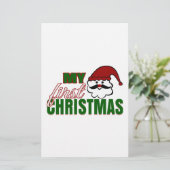Mein erstes Weihnachten Briefpapier (Stehend Vorderseite)