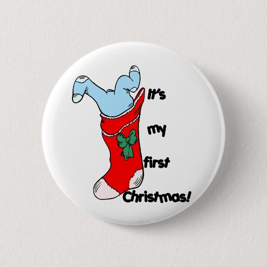 Mein erstes Weihnachten Button (Vorderseite)