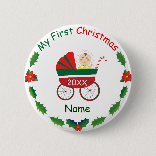 Mein erstes Weihnachten Button (Vorderseite)
