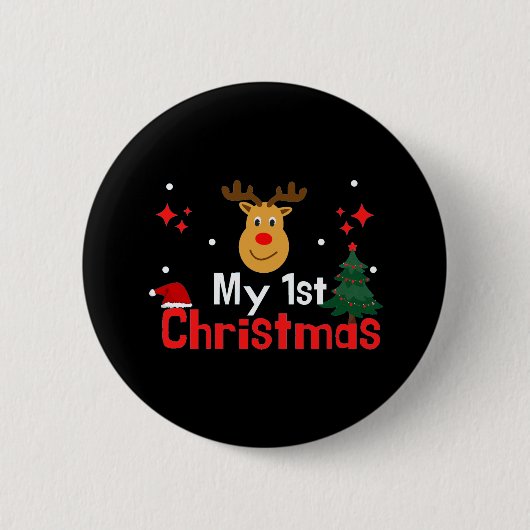 Mein erstes Weihnachten Button (Vorderseite)