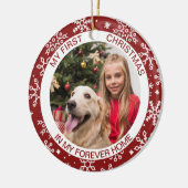 Mein erstes Weihnachten | Foto Red Snowflake Keram Keramik Ornament (Links)