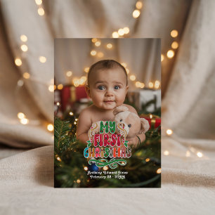 "Mein erstes Weihnachten" Fotocollage Feiertagskarte