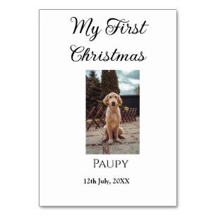 Mein erstes Weihnachten Füge Haustier Namen Hund K Tischnummer