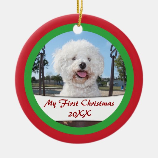 Mein erstes Weihnachten für Haustier oder Keramikornament (Vorne)