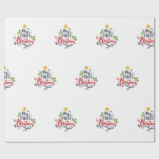 Mein erstes Weihnachten Geschenkpapier (Flach)