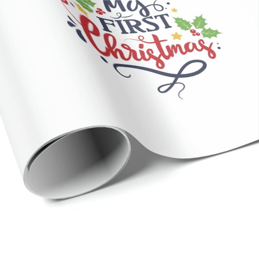 Mein erstes Weihnachten Geschenkpapier (Rolleneckpunkt)