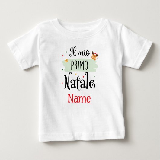 Mein erstes Weihnachten - Il Mio Primo Natale Baby T-shirt (Vorderseite)