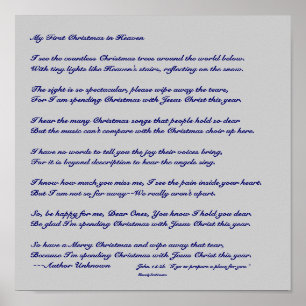 Mein erstes Weihnachten im Himmel Poster