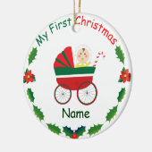 Mein erstes Weihnachten Keramik Ornament (Links)