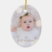 Mein erstes Weihnachten Keramik Ornament (Vorne)