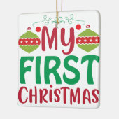 Mein erstes Weihnachten Keramikornament (Links)