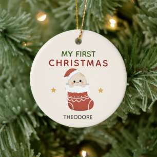 Mein erstes Weihnachten Kleines Ei-Ornament Keramik Ornament