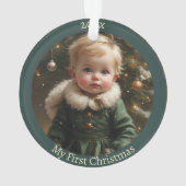 Mein erstes Weihnachten Madonna Personalisiertes B Ornament (Rückseite)
