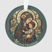 Mein erstes Weihnachten Madonna Personalisiertes B Ornament (Vorderseite)