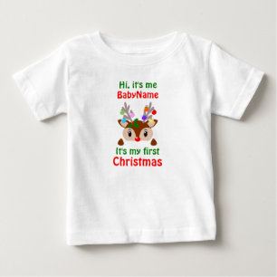 Mein erstes Weihnachten mit dem Namen Hi, das bin Baby T-shirt
