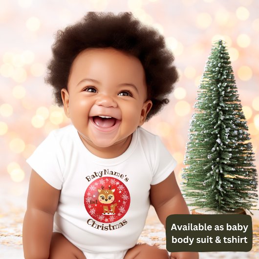 Mein erstes Weihnachten mit dem Namen niedliche Re Baby Strampler