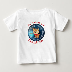 Mein erstes Weihnachten mit dem Namen niedliche Re Baby T-shirt