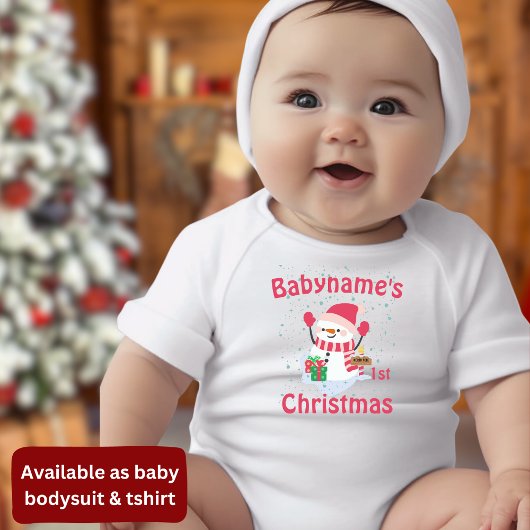 Mein erstes Weihnachten mit Namen niedlicher Schne Baby Strampler