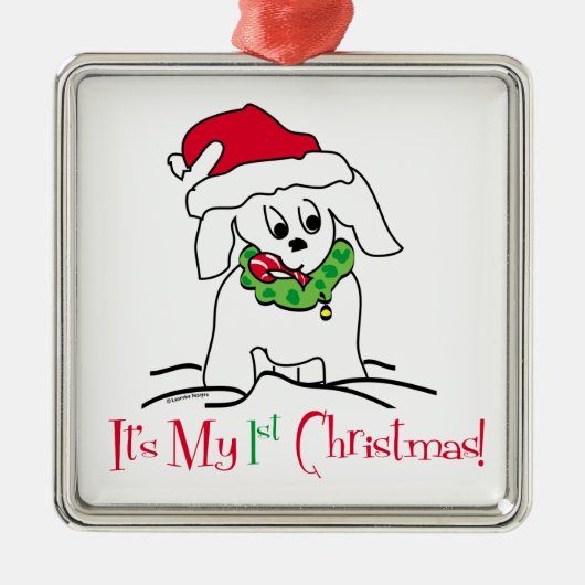 Mein erstes Weihnachten Ornament Aus Metall (Vorne)